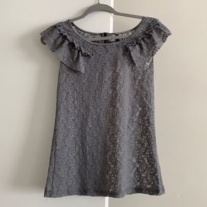 Naf Naf grey lace top